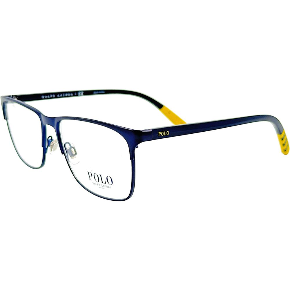 Ralph Lauren Polo PH1211 Mens Metal Eyeglass Frame 9421 Semishiny Navy Blu 55-16